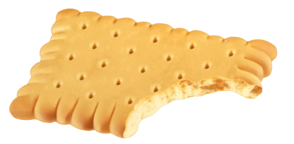 Cracker Biscuit with Bite PNG Transparent