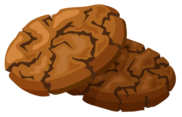Stylized Brown Cookies PNG Transparent