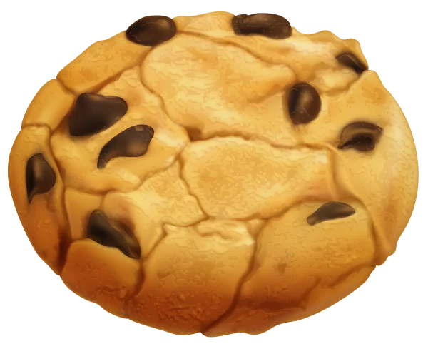 Realistic Chocolate Chip Cookie PNG Transparent Background