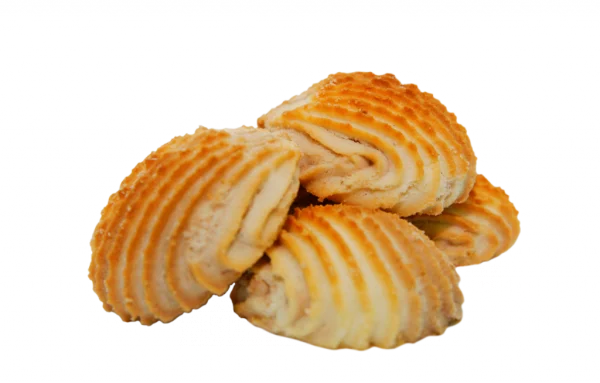 Golden Ribbed Cookies PNG Transparent Background