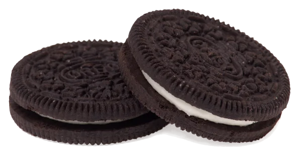 Two Chocolate Sandwich Cookies PNG Transparent