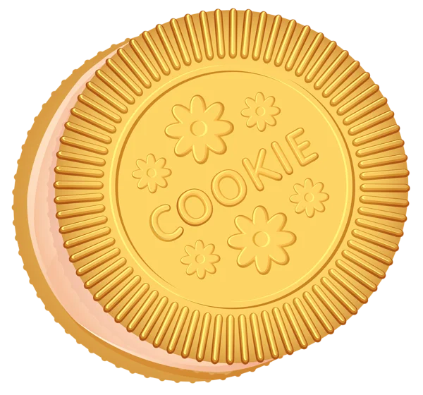 Embossed Cookie with Cream Filling PNG Transparent