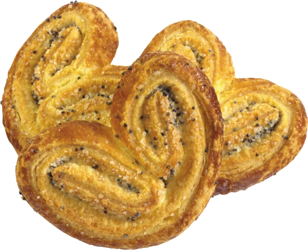 Crispy Palmier Pastries PNG Transparent Background