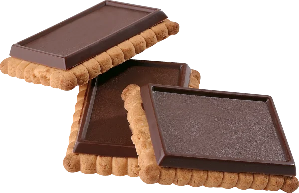 Chocolate Topped Biscuits PNG Transparent Background