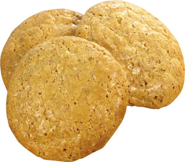 Three Delicious Oatmeal Cookies PNG Transparent Background