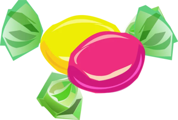 Colorful Wrapped Candies PNG Transparent