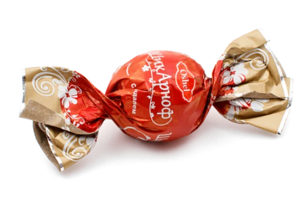 Red and Gold Wrapped Candy PNG Transparent
