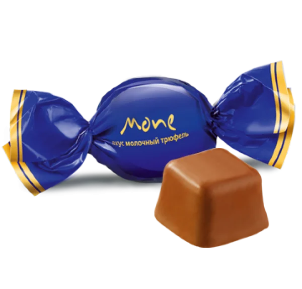 Mone Milk Truffle Candy with Wrapper PNG Transparent Background