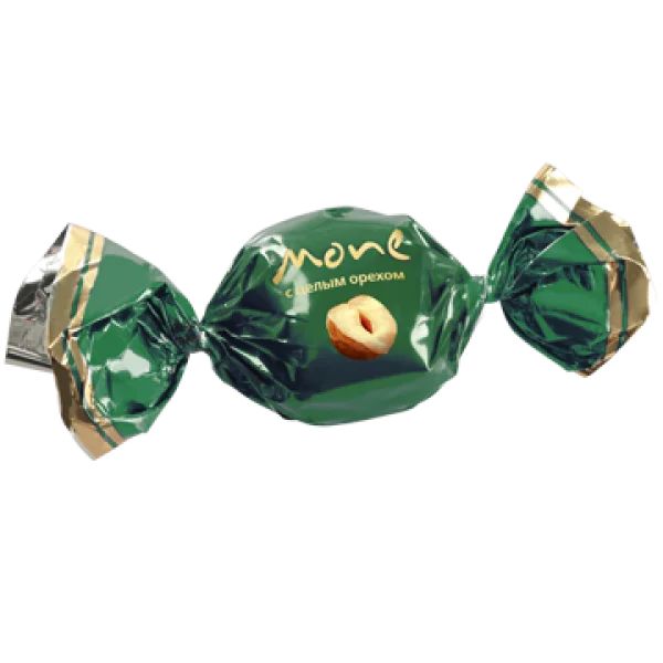 Green Candy Wrapper with Nut PNG Transparent