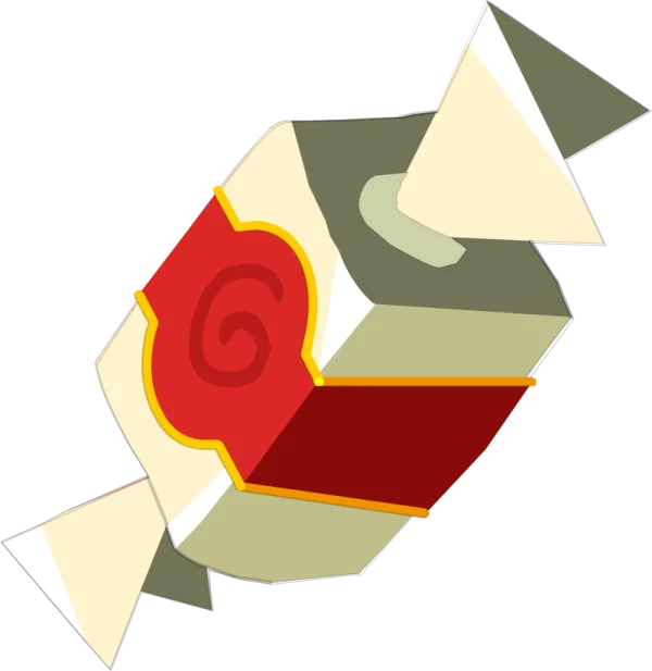 Wrapped Candy with Red Label PNG Transparent