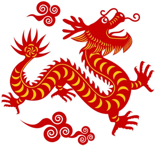 Red Chinese Dragon Transparent Background PNG