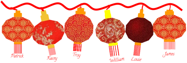 Red Chinese Lanterns Garland Transparent PNG