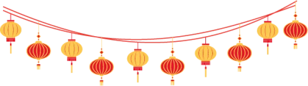 Chinese Lantern Garland Transparent PNG