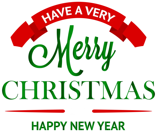 Merry Christmas and Happy New Year Greeting PNG