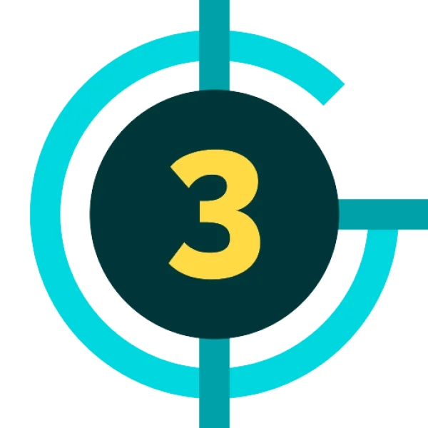 Number 3 Countdown Target Icon PNG