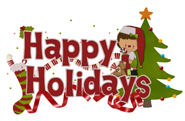 Happy Holidays Christmas Greeting PNG Transparent