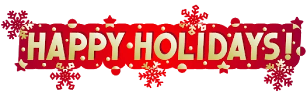 Happy Holidays Banner PNG Transparent Background