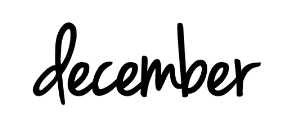 December Cursive Text PNG Transparent Background