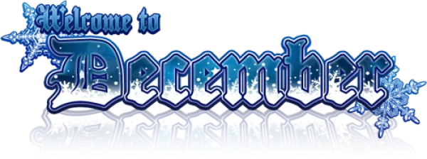 Welcome to December Snow Text PNG
