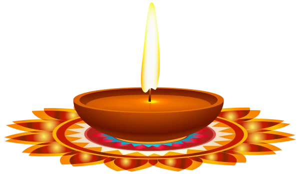 Diwali Diya Lamp PNG Transparent Background