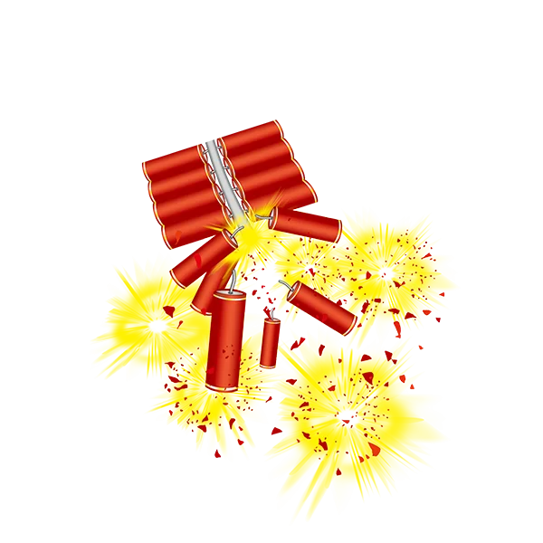 Exploding Firecrackers PNG Transparent Background
