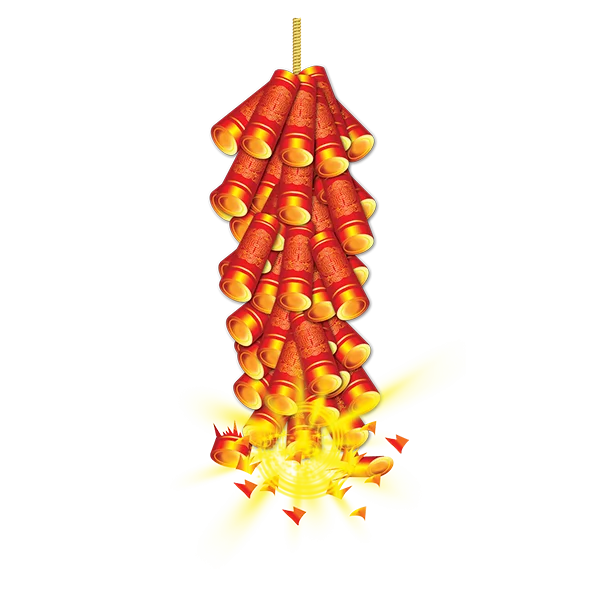 Exploding Red Firecrackers PNG Transparent