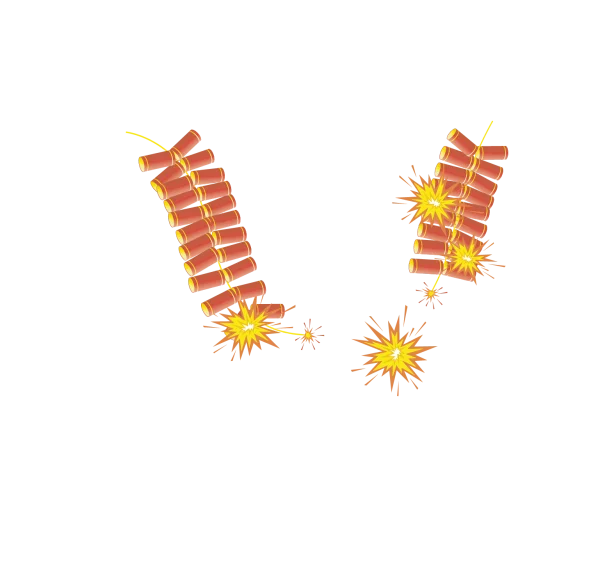 Exploding Firecrackers PNG Transparent Background