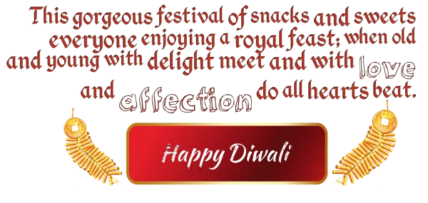 Happy Diwali Greeting with Firecrackers PNG