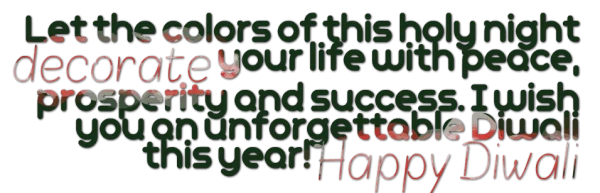 Happy Diwali Greeting Message PNG