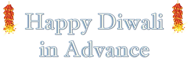 Happy Diwali in Advance with Firecrackers PNG