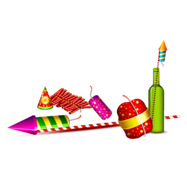 Colorful Firecrackers Assortment PNG Transparent Background