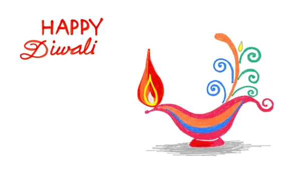 Happy Diwali Diya Lamp PNG Transparent Background