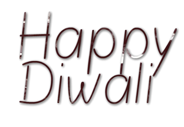 Happy Diwali Text PNG Transparent Background