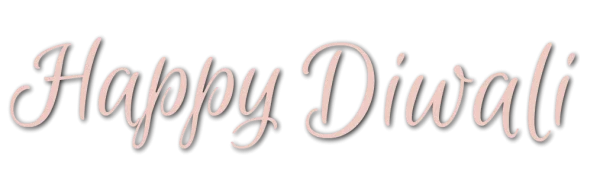 Happy Diwali Pink Script Text PNG