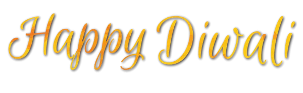 Happy Diwali Text PNG Transparent Background