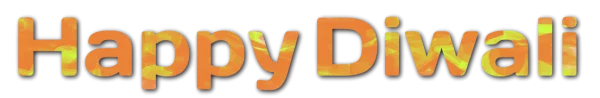 Happy Diwali Fiery Text PNG