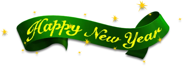 Happy New Year Banner Transparent PNG