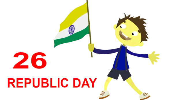 Republic Day India Celebration with Child PNG