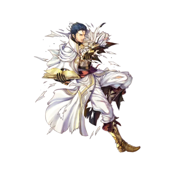 Fantasy Anime Mage with Book PNG Transparent Background