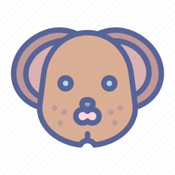 Cute Dog Face Icon PNG