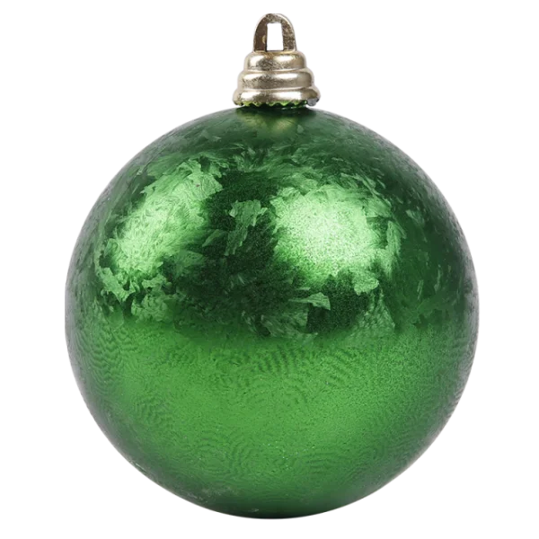 Green Frosted Christmas Ornament PNG