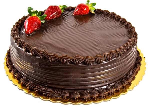 Chocolate Cake with Strawberries PNG Transparent