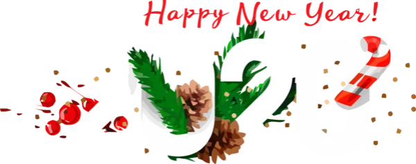 Happy New Year 2020 Celebration PNG Transparent Background