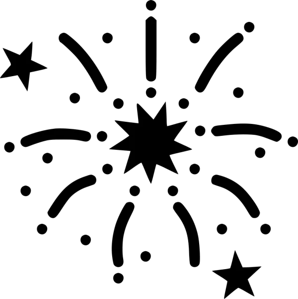 Fireworks Explosion Icon PNG Transparent Background