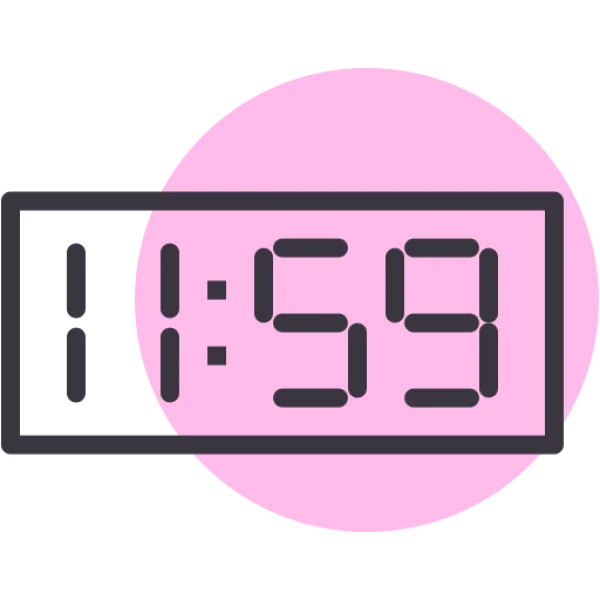 Digital Clock Icon PNG Transparent Background