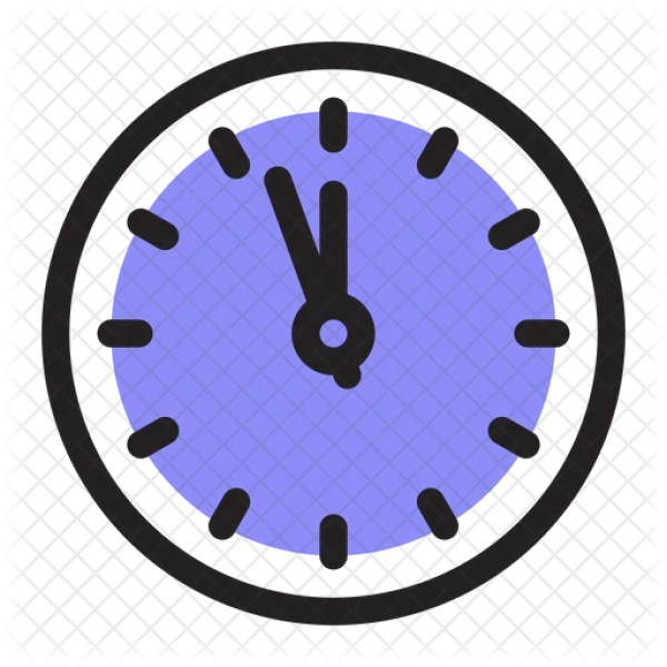 Blue Clock Icon PNG Transparent Background