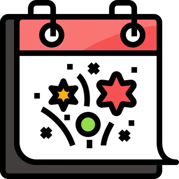 Celebration Calendar Icon Transparent Background