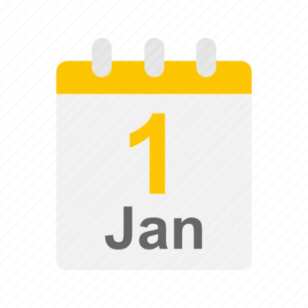 1 January Calendar Icon PNG