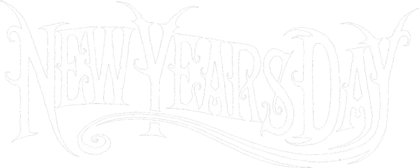 New Years Day Stylized Text PNG