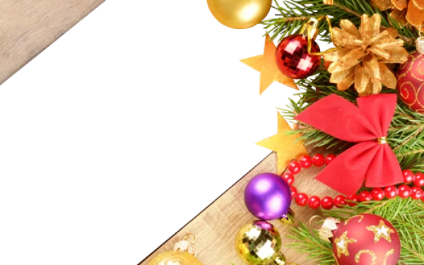 Christmas Decorations Frame PNG Transparent Background
